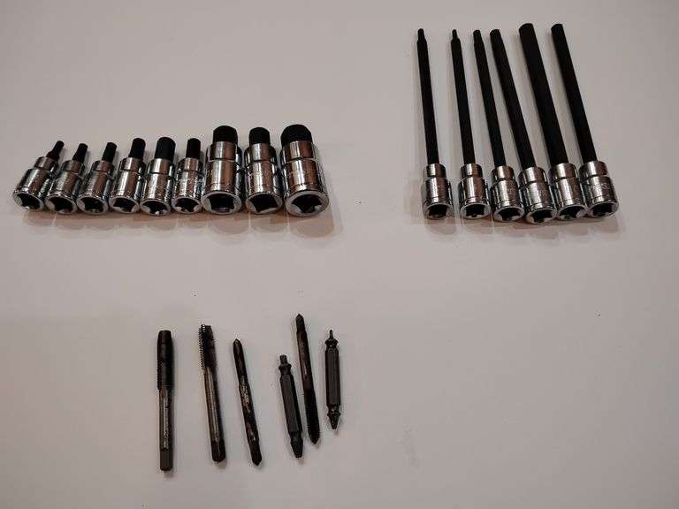 Pittsburgh LONG REACH HEX BIT SOCKET SET, SHORT HEX BIT SET, AND VARIOUS TAPS image