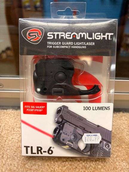Streamlight Trigger Guard Light/Laser for Sub Compact Handgun (Fits Sig Sauer P238/P938) TLR-6 image