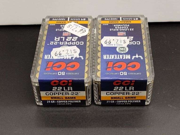 Two 50 Cartridge Boxes CCI 22 LR Polymer 21gr image