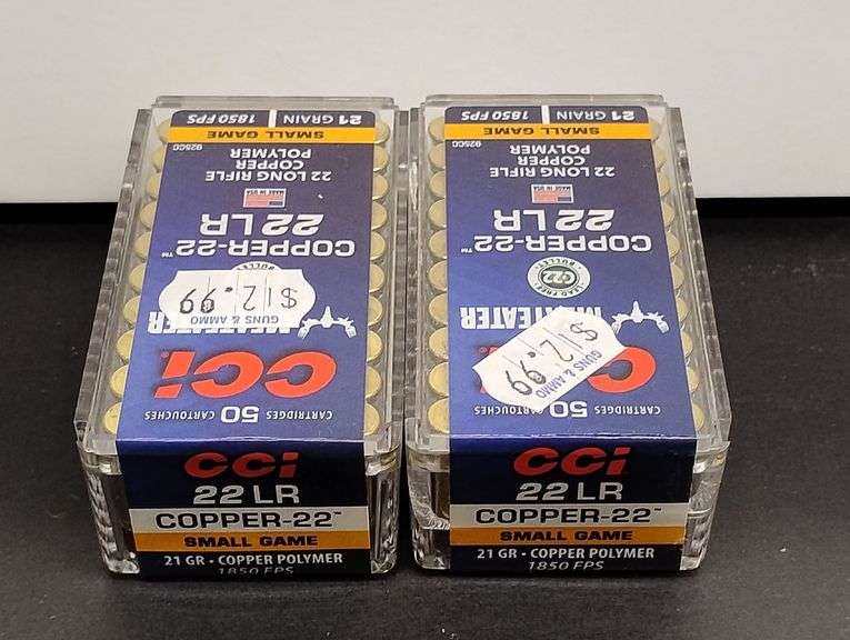 Two 50 Cartridge Boxes CCI 22 LR Polymer 21gr image