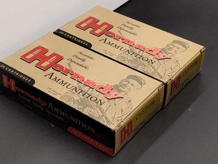 Two 20 Cartridge Boxes Hornady 243 WIN 87 Grain V-MAX image