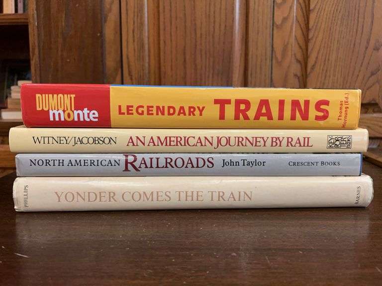 Grouping of (5) very nice hardback tabletop books relating to Railways, Legendary Trains, Journey by Train image