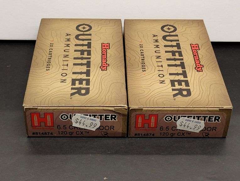 Two 20 Cartridge Boxes Hornady Outfitter 6.5 Creedmoor 120 Grain CX image
