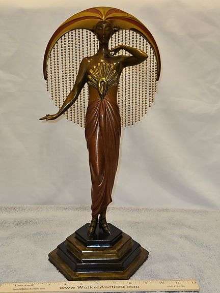 Erté Limited Edition Bronze "La Soliel" Signature Stamped & Numbered 211/300 w/COA & Certificate of Value... image