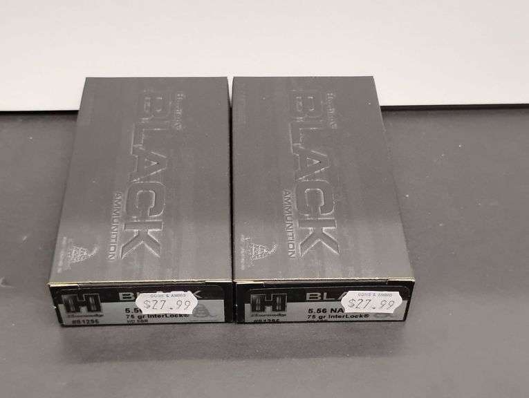 Two 20 Cartridge Boxes Hornady Black 5.56 NATO 75 Grain InterLock image
