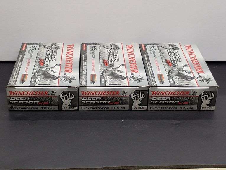 Three 20 Cartridge Boxes Winchester Deer Season XP 6.5 Creedmoor 125 Grain  Extreme Point image