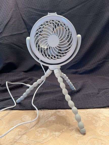 Versatile use tripod USB personal fan in working condition image