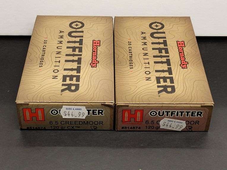 Two 20 Cartridge Boxes Hornady Outfitter 6.5 Creedmoor 120 Grain CX image