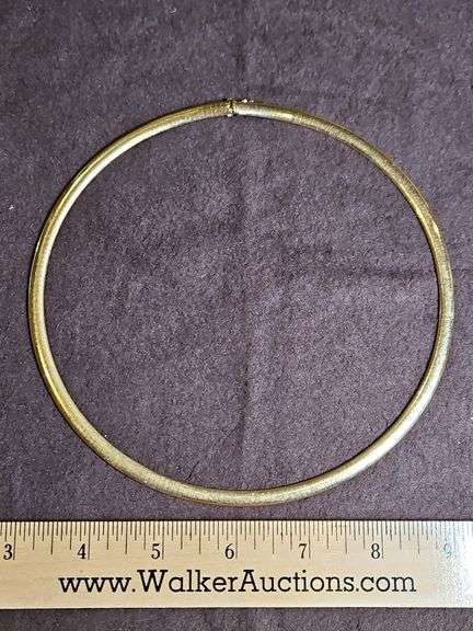 Ladies 14K gold Italian omega style choker 41.2 total grams... image
