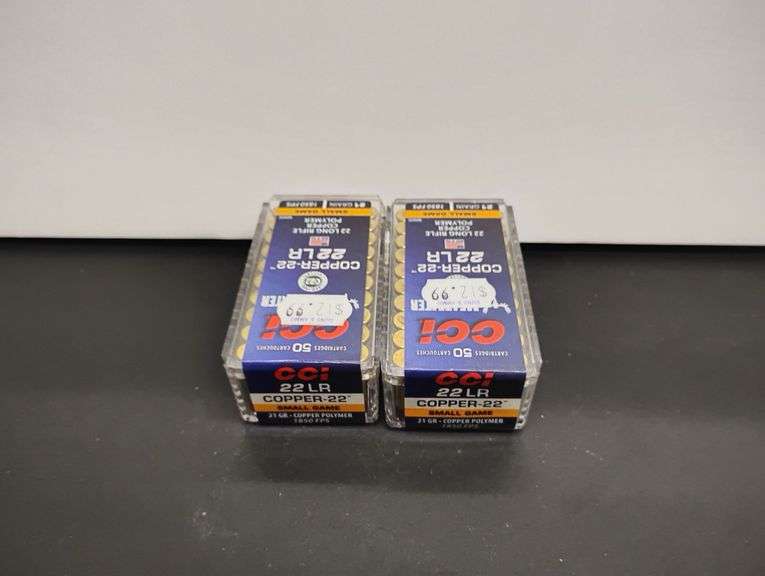 Two 50 Cartridge Boxes CCI 22 LR Polymer 21gr image