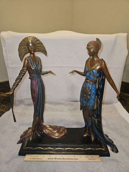 Erté Images in Bronze Limited Edition "Two Vamps" Signature Stamped & Numbered 132/500 w/COA & Cert. of Value... image