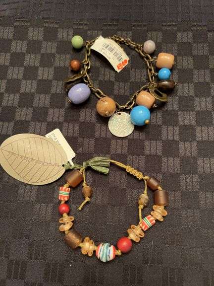 (2) NWT beaded bracelets image
