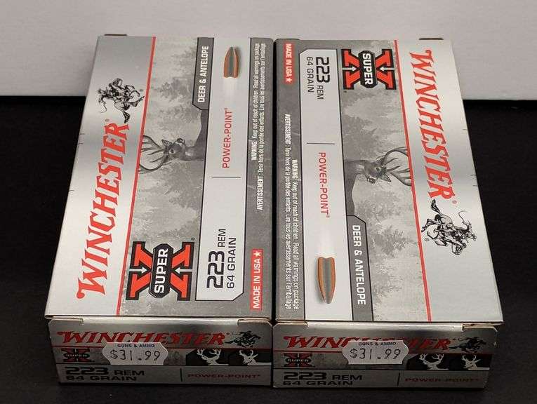 Two 20 Cartridge Boxes Winchester Super X 223 Rem. 64 Grain Power Point image