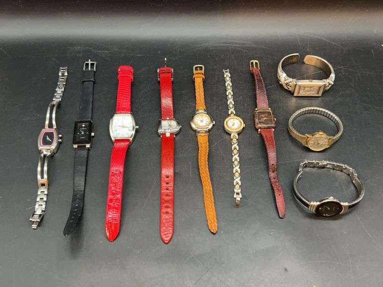 Very nice grouping of designer watches….. makers include Fossil, Anne Klein, Nine West, DKNY, Aigner, SEIKO, Chico’s image