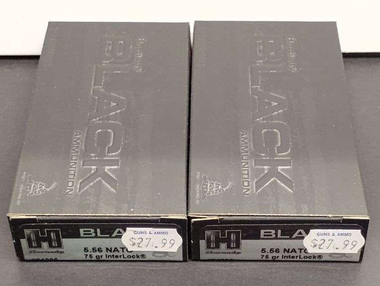 Two 20 Cartridge Boxes Hornady Black 5.56 NATO 75 Grain InterLock image