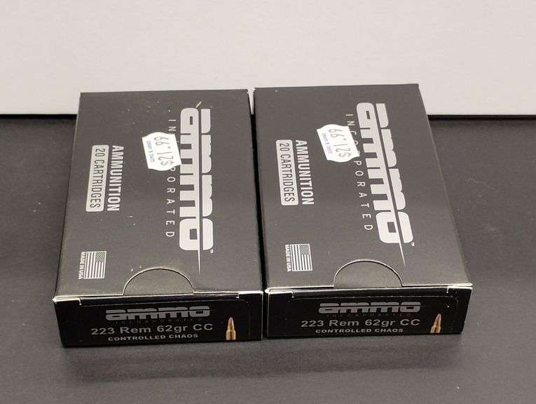 Two 20 Cartridge Boxes Ammo Inc. 223 Rem 62 Grain CC image