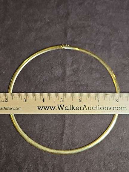 Ladies 14K gold Italian omega style choker 41.2 total grams... image