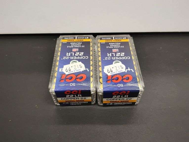 Two 50 Cartridge Boxes CCI 22 LR Polymer 21gr image