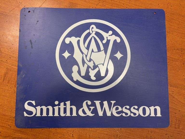 Smith & Wesson 15” Blue Sign image