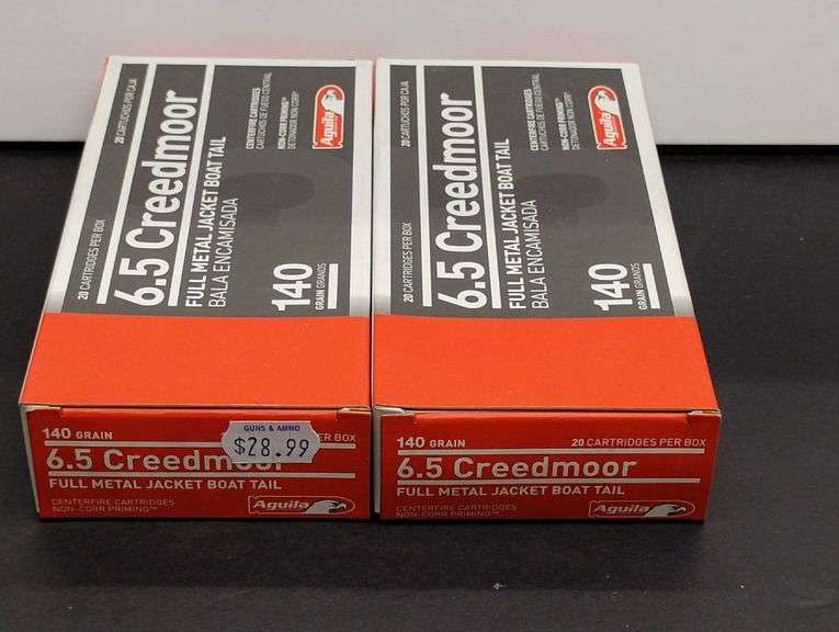 Two 20 Cartridge Boxes Aguila 6.5 Creedmoor 140 Grain FMJBT image