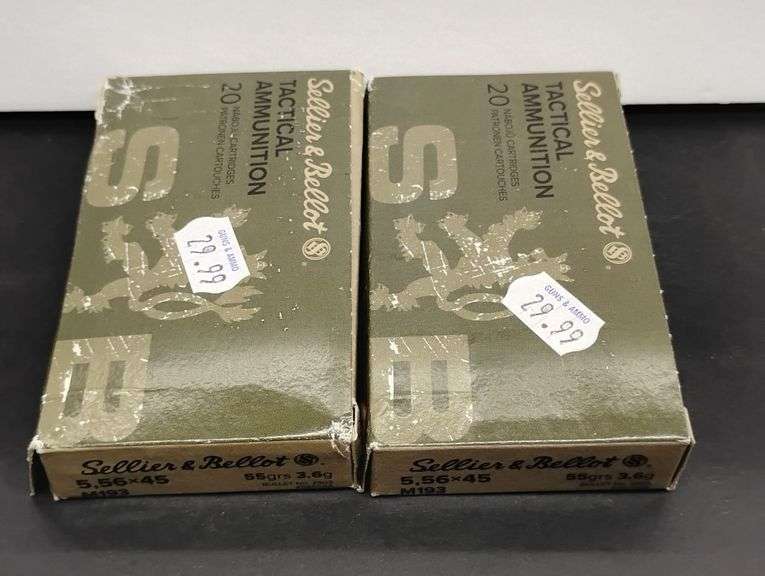 Two 20 Cartridge Boxes Sellier & Bellot Tactical Ammunition 5,56 x 45 55 Grains 3.6g image