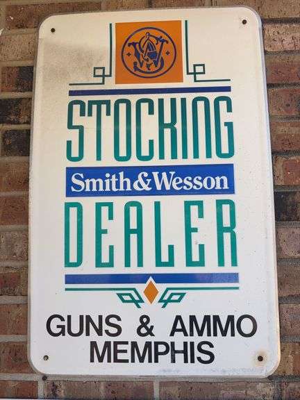 Great Local Smith & Wesson Memphis’ Guns & Ammo Metal Sign image