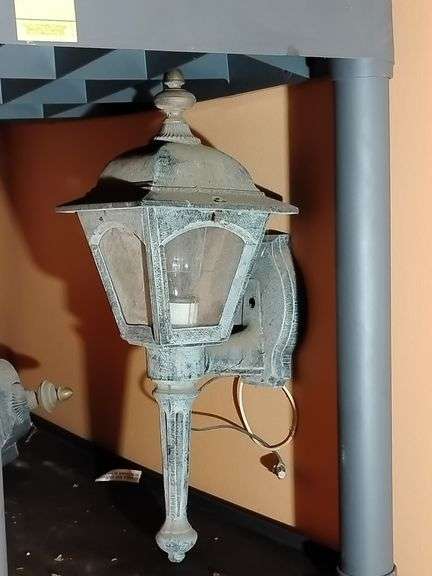 3 Exterior Porch Lights, used, untested image