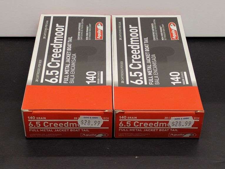 Two 20 Cartridge Boxes Aguila 6.5 Creedmoor 140 Grain FMJBT image
