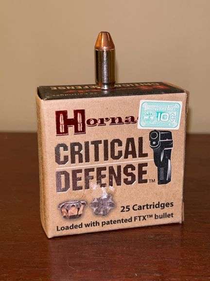 Full box of 25 Hornaday 380 Auto 90 gr FTX ammo image