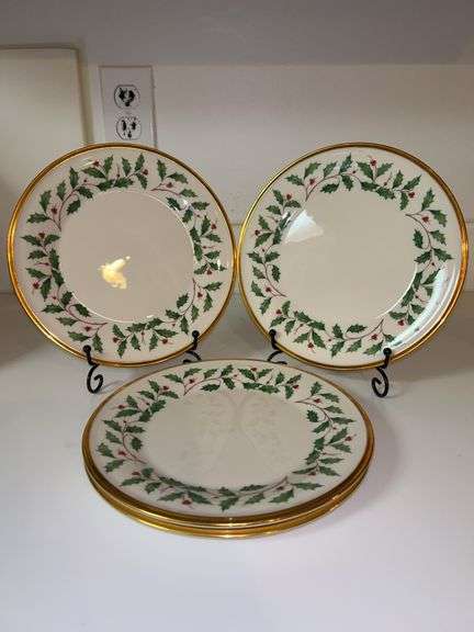 Set of (4) LENOX Holiday 8” Salad Plates from the Dimension Collection image