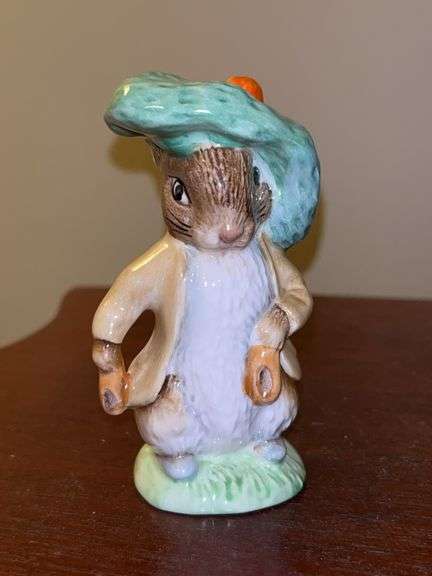 Vintage “Benjamin Bunny” Porcelain Beatrix Potter Figurine- from Royal Albert England…..Copyright 1948 image