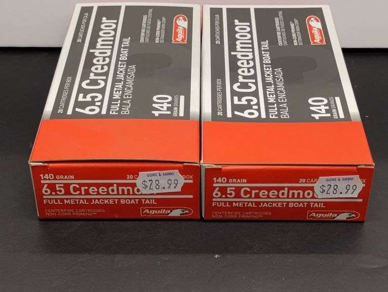 Two 20 Cartridge Boxes Aguila 6.5 Creedmoor 140 Grain FMJBT image