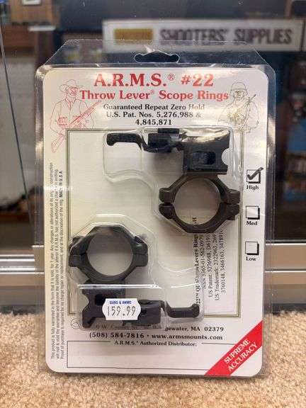 A.R.M.S. Throw Lever Scope Rings #22 image