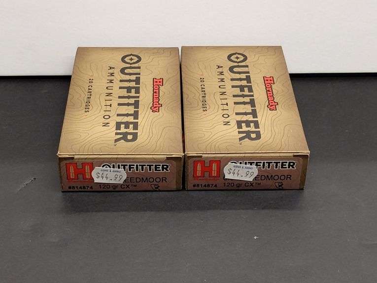 Two 20 Cartridge Boxes Hornady Outfitter 6.5 Creedmoor 120 Grain CX image