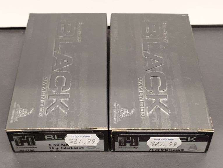 Two 20 Cartridge Boxes Hornady Black 5.56 NATO 75 Grain InterLock image