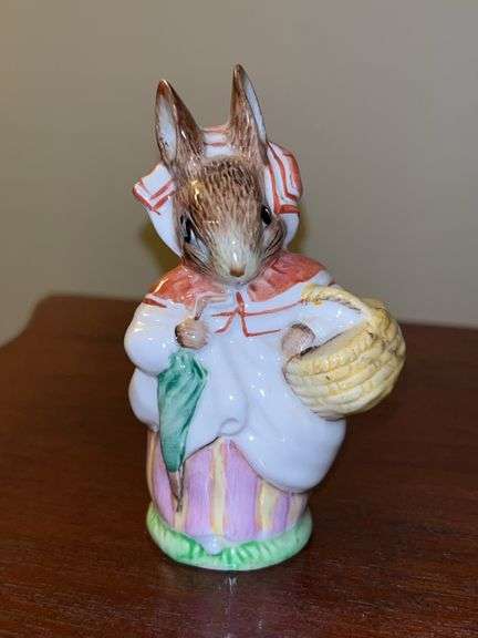 Vintage “Mrs. Rabbit” Porcelain Beatrix Potter Figurine- Beswick England…..Copyright 1951 image