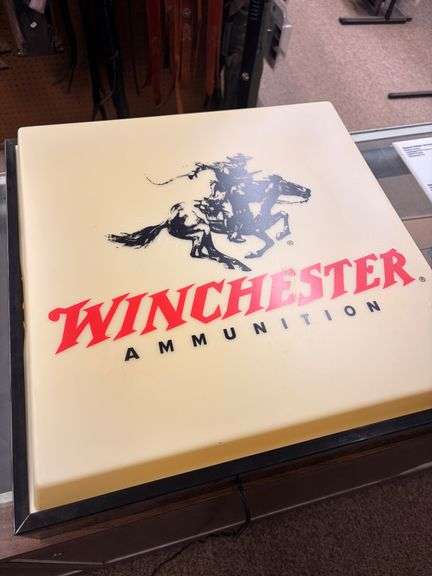 19” Winchester Ammunition Sign w/Light image
