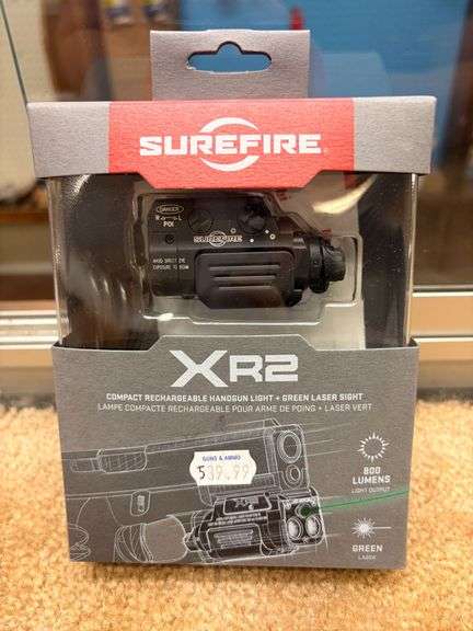 SureFire XR2 Compact Rechargeable Handgun Light and Green Sight XR2-A-GN image
