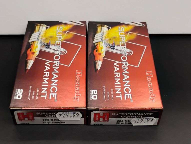 Two 20 Cartridge Boxes Hornady Superformance 223 Rem. 53 Grain V-Max image