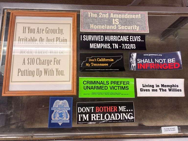 7 Stickers, Framed Rule of Thumb and NRA Patch image