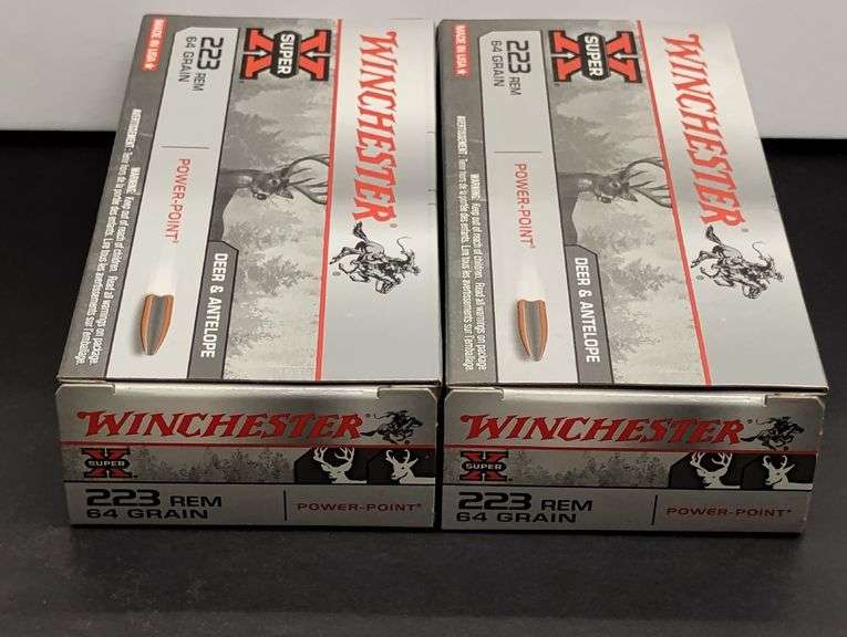 Two 20 Cartridge Boxes Winchester Super X 223 Rem. 64 Grain Power Point image