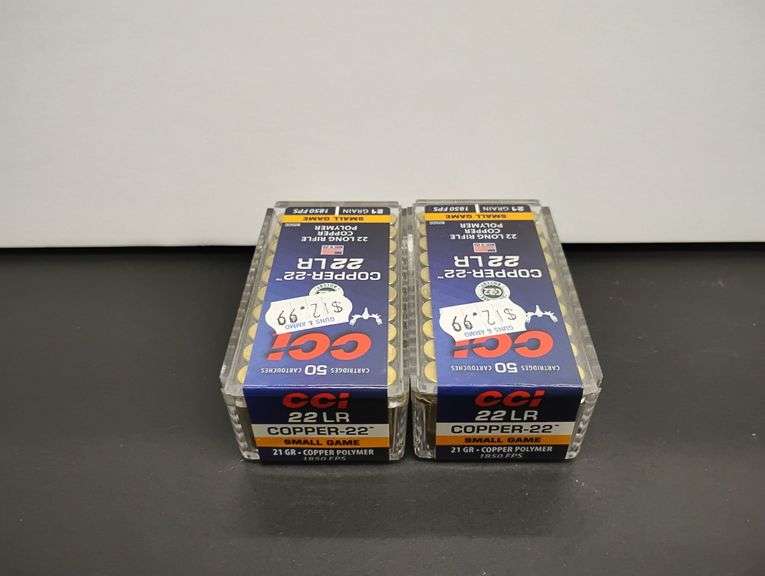 Two 50 Cartridge Boxes CCI 22 LR Polymer 21gr image