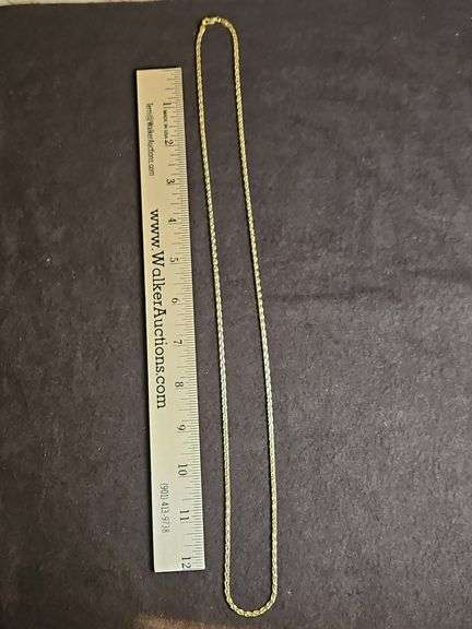 14K gold 29" rope chain necklace  total grams... image