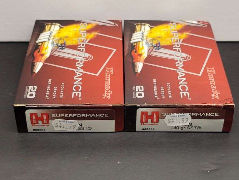 Two 20 Cartridge Boxes Hornady Superformance 270 WIN 140 Grain SST image