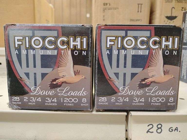 Fiocchi Dove Loads 25 Shot Shells, 28 Gauge, 2 3/4" inch, 3/4 ounces, 1200 Ft/Sec, 8 shot, 2 boxes image