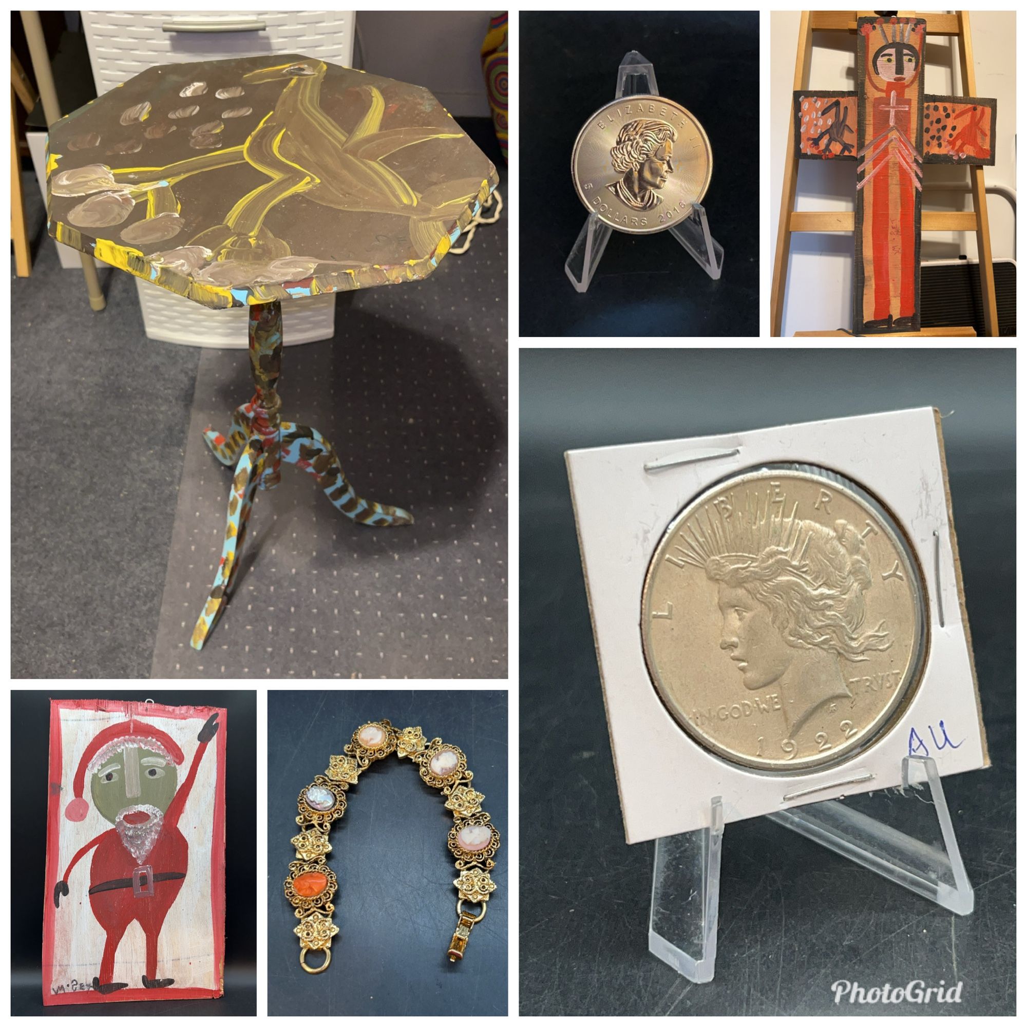 Mose T Artwork, Morgan Silver Dollars, Peace Silver Dollars, Other Coins and Jewelry featured photo