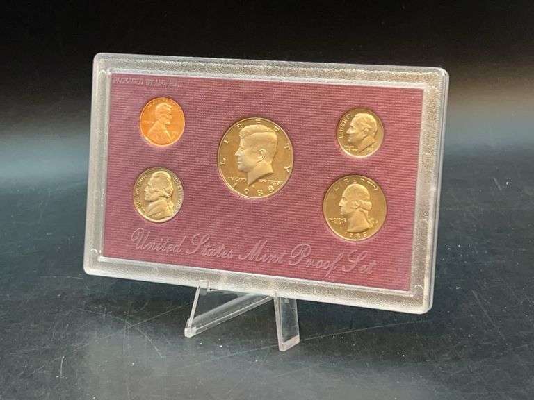 1988 United States Proof Set in original box with spec sheet image