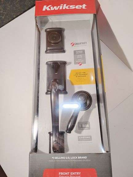 Kwikset Front Entry Handle set single cylinder  Lock Kit, Venetian Bronze finish. New in box. image