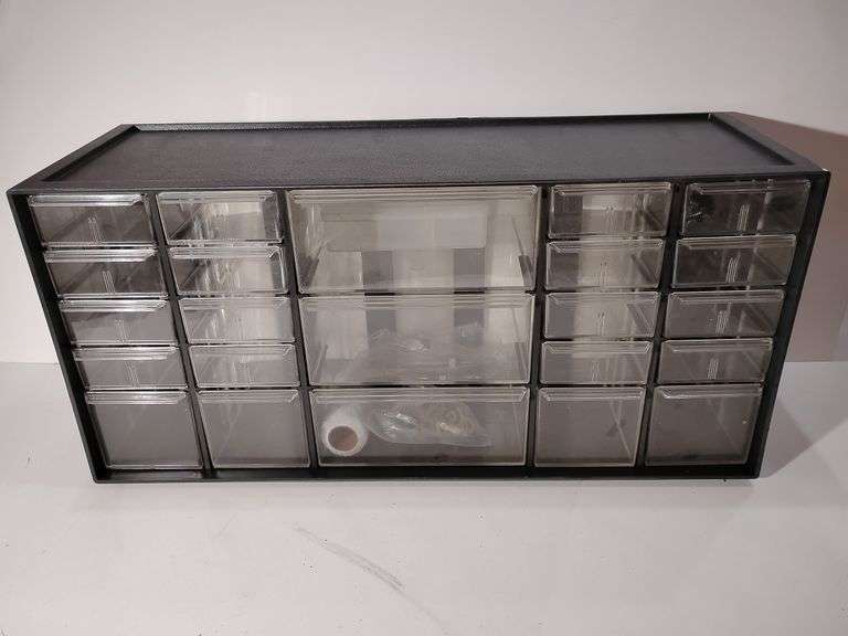 23 Drawer Small Bin Storage Unit, all plastic, 18"L x 8 1/2"T x 6 1/2" image