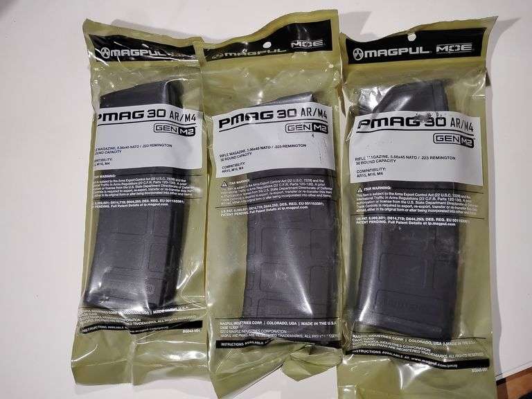3 - Magpul, PMAG 30 AR/M4, 5.56 x 45 NATO, .223 Remington, AR15, M16, M4, new, unopened image